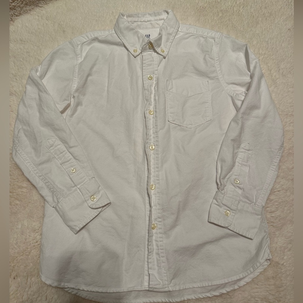 Gap Kids White Button Down Dress Shirt